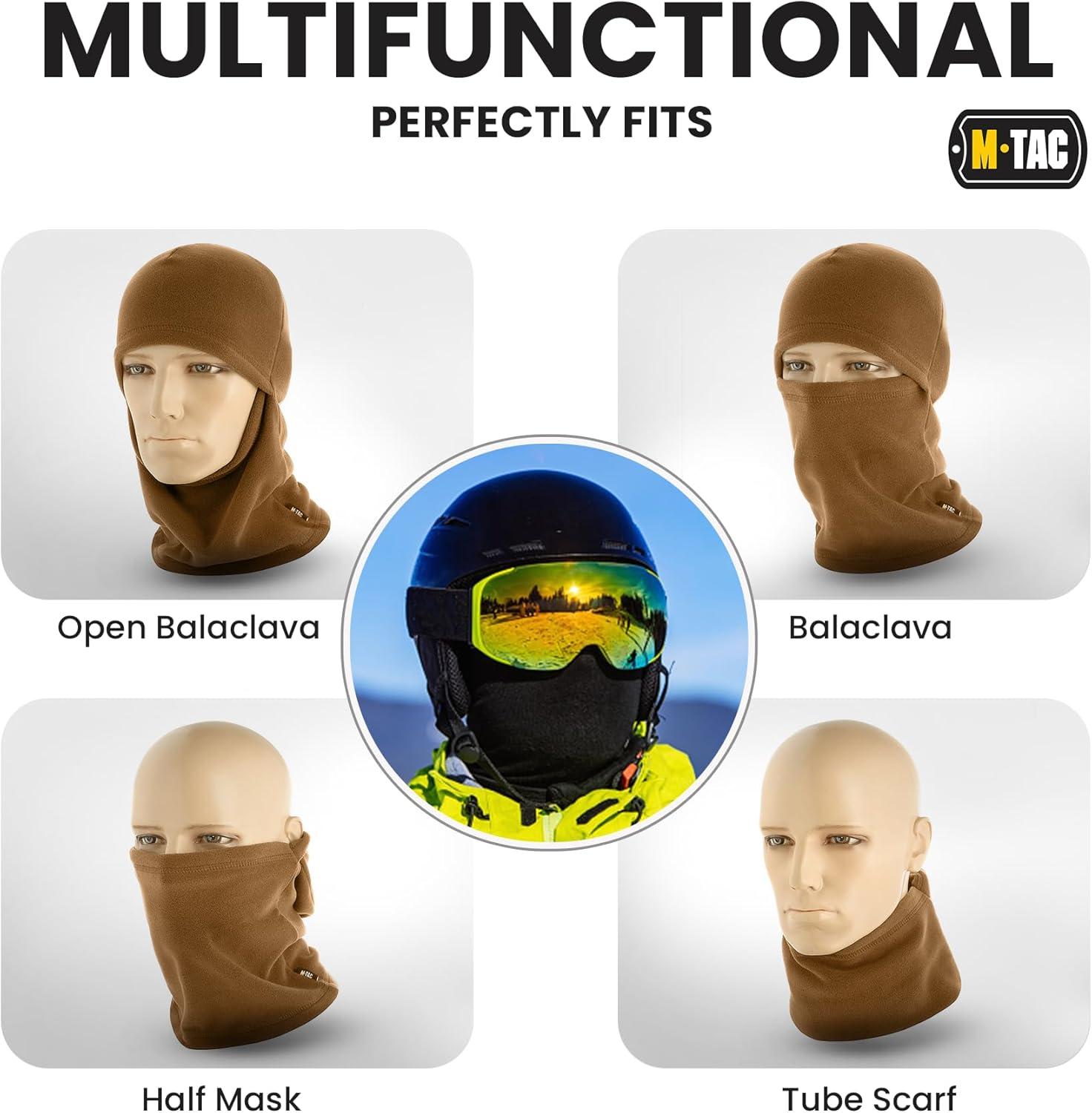image:imageMTac Elite Winter Fleece Balaclava Cold Weather Mask Thermal for Winter Men TacticalCoyote Brown