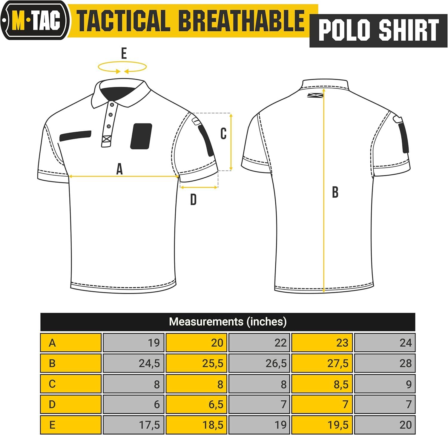 image:imageMTac Tactical Breathable Polo Shirt Military Quick Dry Coolmax Short Sleeve TShirt for MenOcp