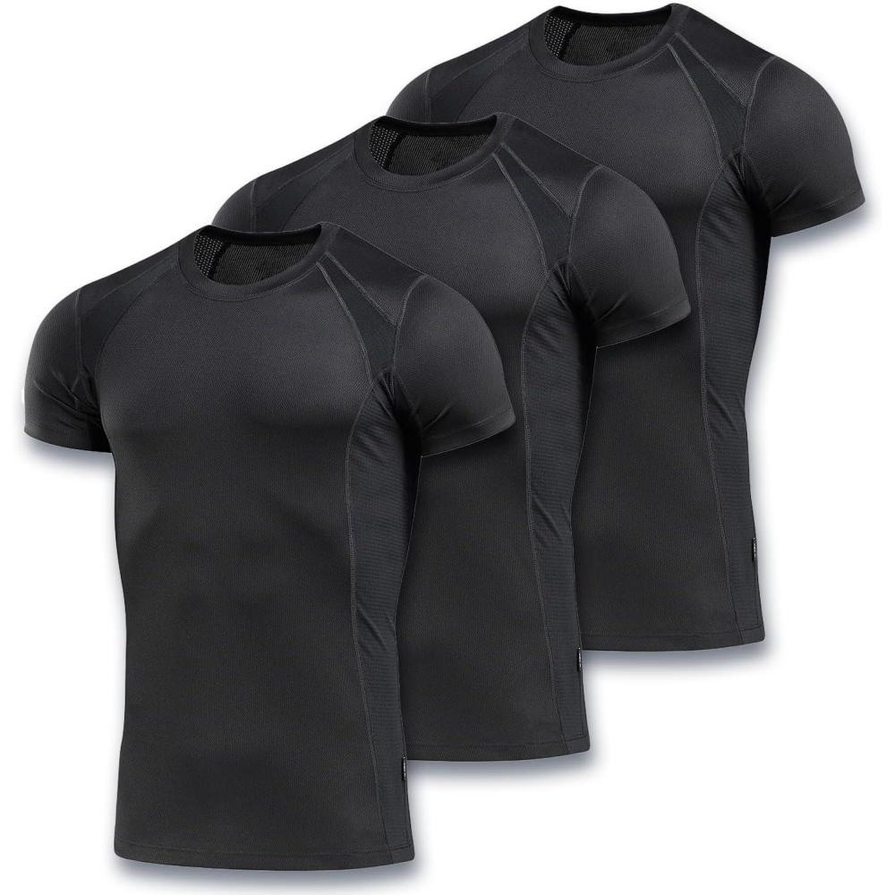 image:imageMTac Athletic TShirt Gen2 Breathable Polyester Military TShirt with Short Sleeve and Crew Neck for MenSet of 3 Black