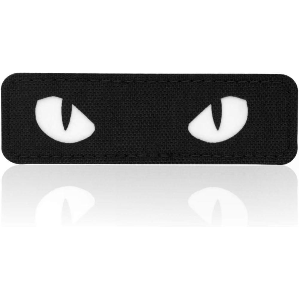 image:imageMTac Cat Eyes Glow in The Dark Morale Patches Tactical Patch Military Combat Hook Fasteners Black GITDBlack GITD