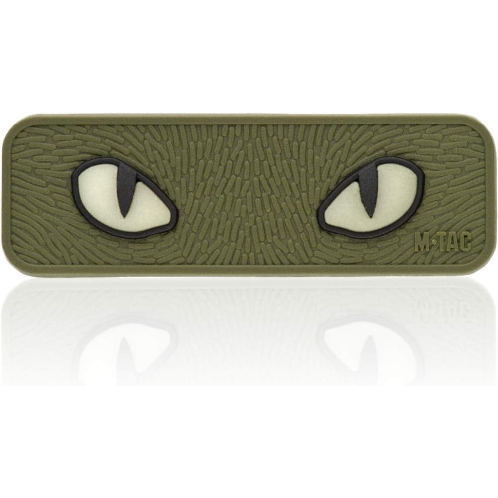 image:imageMTac Cat Eyes Glow in The Dark Morale Patches Tactical Patch Military Combat Hook Fasteners Black GITDOlivePVC