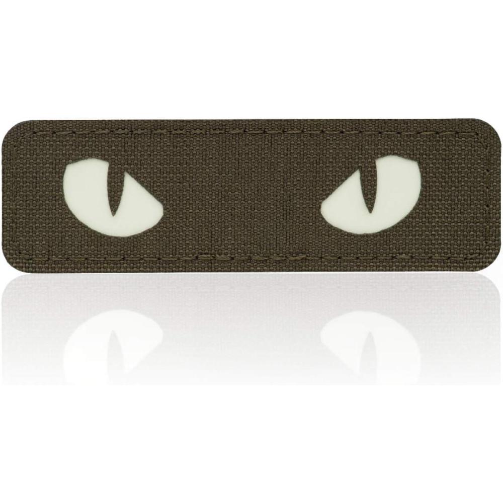 image:imageMTac Cat Eyes Glow in The Dark Morale Patches Tactical Patch Military Combat Hook Fasteners Black GITDRanger Green GITD