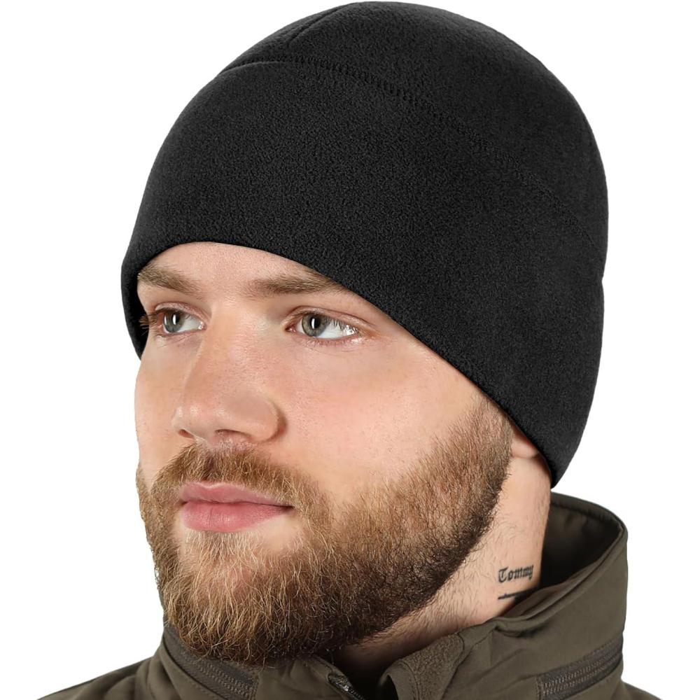image:imageMTac Fleece Watch Cap Tactical Beanie Hat Winter Skull Cap with SlimtexBlack