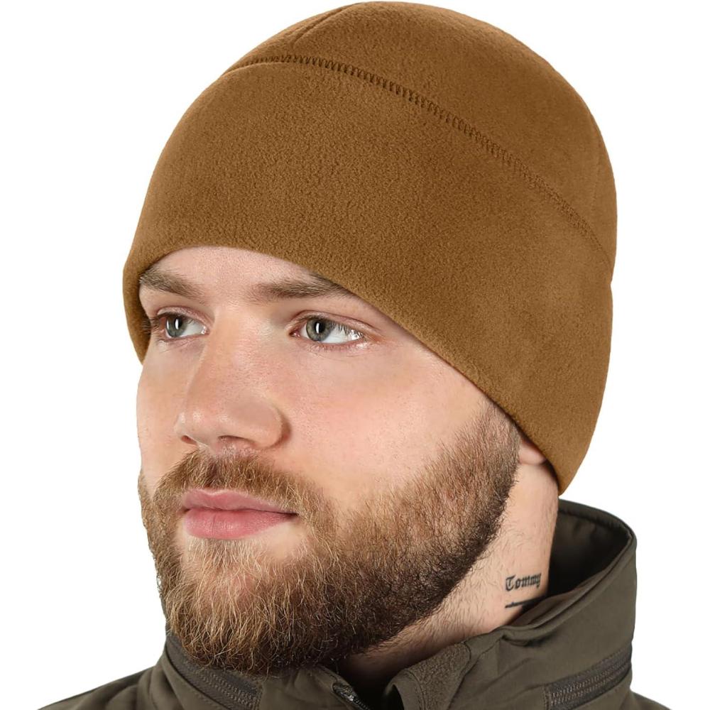image:imageMTac Fleece Watch Cap Tactical Beanie Hat Winter Skull Cap with SlimtexCoyote Brown