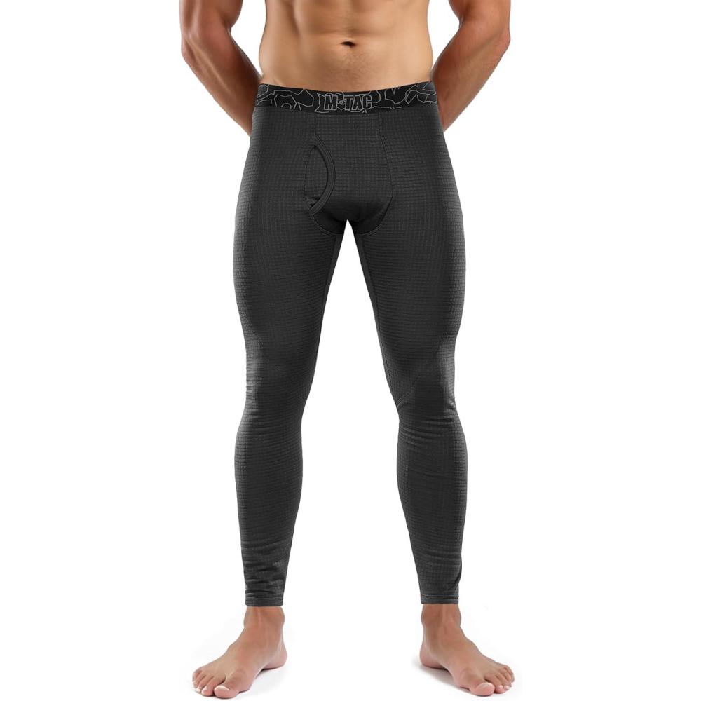 image:imageMTac Mens Thermal Compression Pants Grid Fleece Lined Base Layer Underwear Bottoms for Cold Weather ECWCS Delta Level 2Black