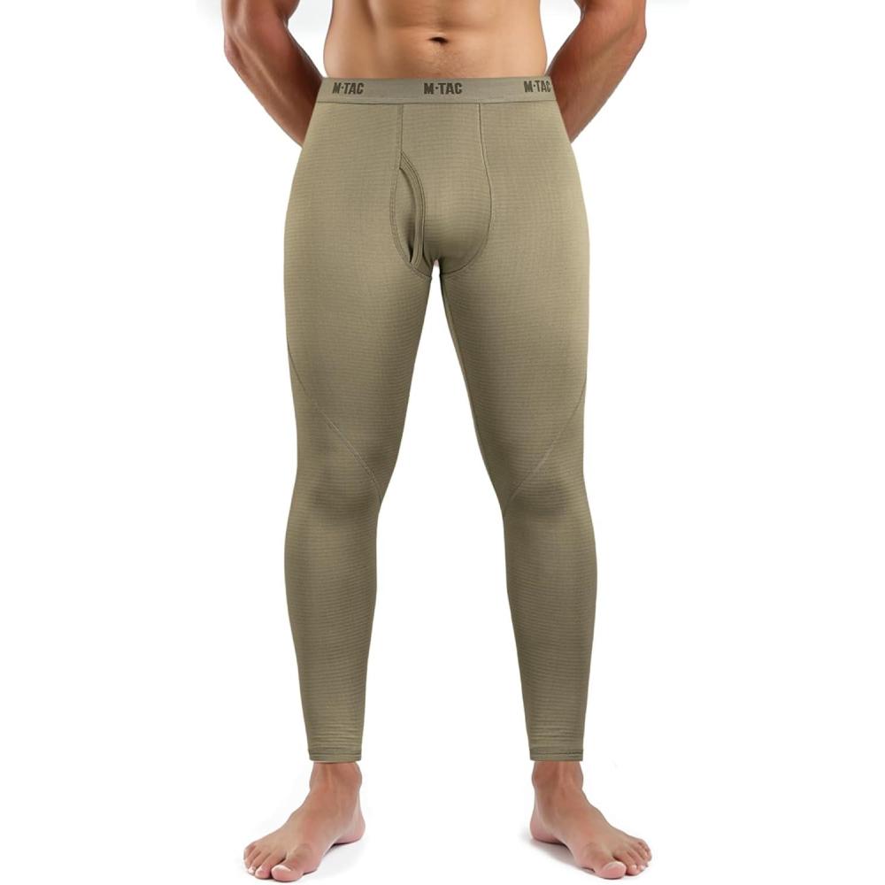 image:imageMTac Mens Thermal Compression Pants Grid Fleece Lined Base Layer Underwear Bottoms for Cold Weather ECWCS Delta Level 2Tan