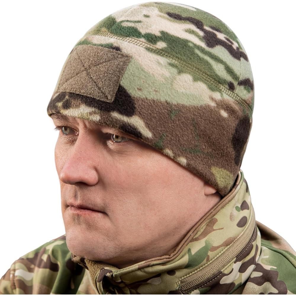 image:imageMTac Tactical Beanie Fleece Watch Cap Winter Hat Elite Patch PanelCamo
