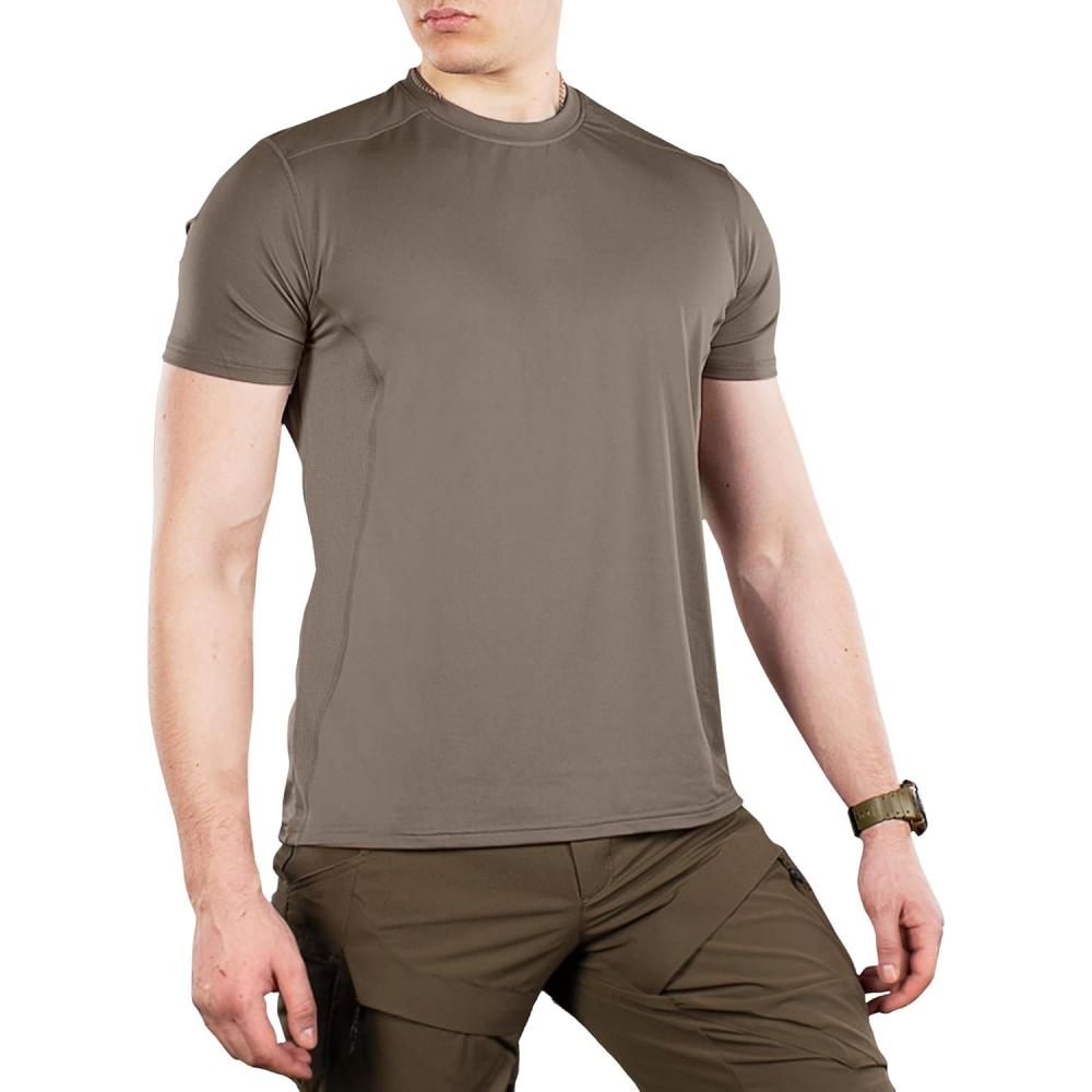 image:imageMTac Tactical Short Sleeve TShirt  Army Military Ultra Vent Mens Athletic Workout Gym Training T ShirtOlive