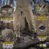 M-Tac Aggressor Flex Tactical Cargo Pants for Men – Durable Rip-Stop Cargo Work Trousers with Reinforced Knees, Stretch Fit(Olive Dark)