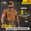 M-Tac Athletic T-Shirt Gen.2 – Breathable Polyester Military T-Shirt with Short Sleeve and Crew Neck for Men(Coyote)