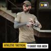 M-Tac Athletic Tactical T-Shirt Gen.2 – Breathable Polyester Military T-Shirt with Patch Panels on Short Sleeves for Men(Ocp)