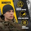 M-Tac Fleece Watch Cap – Army Military Tactical Beanie Hat Winter Skull Cap(Grid Fleece Black)