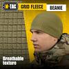 M-Tac Fleece Watch Cap – Army Military Tactical Beanie Hat Winter Skull Cap(Grid Fleece Ocp)
