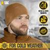 M-Tac Fleece Watch Cap – Tactical Beanie Hat Winter Skull Cap with Slimtex(Coyote Brown)