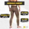 M-Tac Men’s Thermal Compression Pants – Grid Fleece Lined Base Layer Underwear Bottoms for Cold Weather ECWCS Delta Level 2(Coyote Brown)
