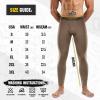 M-Tac Men’s Thermal Compression Pants – Grid Fleece Lined Base Layer Underwear Bottoms for Cold Weather ECWCS Delta Level 2(Coyote Brown)