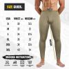 M-Tac Men’s Thermal Compression Pants – Grid Fleece Lined Base Layer Underwear Bottoms for Cold Weather ECWCS Delta Level 2(Tan)