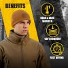 M-Tac Tactical Beanie Fleece Watch Cap – Winter Hat Elite – Patch Panel(Coyote Brown)