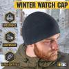 M-Tac Tactical Beanie Fleece Watch Cap – Winter Hat Elite – Patch Panel(No Panel Black)
