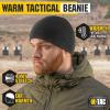 M-Tac Tactical Beanie Fleece Watch Cap – Winter Hat Elite – Patch Panel(No Panel Black)