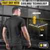 M-Tac Tactical Breathable Polo Shirt – Military Quick Dry Coolmax Short Sleeve T-Shirt for Men(Black)