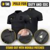 M-Tac Tactical Breathable Polo Shirt – Military Quick Dry Coolmax Short Sleeve T-Shirt for Men(Black)