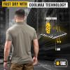 M-Tac Tactical Breathable Polo Shirt – Military Quick Dry Coolmax Short Sleeve T-Shirt for Men(Ocp)