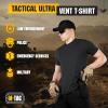 M-Tac Tactical Short Sleeve T-Shirt – Army Military Ultra Vent Men’s Athletic Workout Gym Training T Shirt(3 Pack Black)