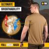 M-Tac Tactical Short Sleeve T-Shirt – Army Military Ultra Vent Men’s Athletic Workout Gym Training T Shirt(Coyote)