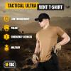 M-Tac Tactical Short Sleeve T-Shirt – Army Military Ultra Vent Men’s Athletic Workout Gym Training T Shirt(Coyote)