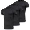 M-Tac Athletic Tactical T-Shirt Gen.2 – Breathable Polyester Military T-Shirt with Patch Panels on Short Sleeves for Men(Black)