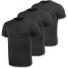 M-Tac Tactical Short Sleeve T-Shirt – Army Military Ultra Vent Men’s Athletic Workout Gym Training T Shirt(3 Pack Black)