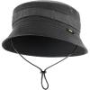 M-Tac Tactical Sun Hat for Men Military Bucket Hat with MOLLE, Short Brim, UV Protection, Adjustable Cord Ripstop Summer Hat(Black)