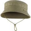M-Tac Tactical Sun Hat for Men Military Bucket Hat with MOLLE, Short Brim, UV Protection, Adjustable Cord Ripstop Summer Hat(Tan)