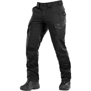 M-Tac Aggressor Flex Tactical Cargo Pants for Men – Durable Rip-Stop Cargo Work Trousers with Reinforced Knees, Stretch Fit(Black)