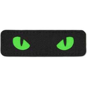 M-Tac Cat Eyes – Glow in The Dark – Morale Patches Tactical Patch Military Combat Hook Fasteners (Black – GITD)(Black/Green)