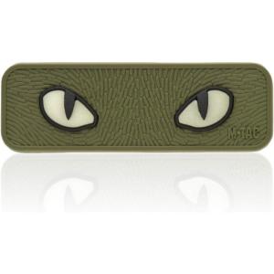 M-Tac Cat Eyes – Glow in The Dark – Morale Patches Tactical Patch Military Combat Hook Fasteners (Black – GITD)(Olive-PVC)