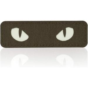 M-Tac Cat Eyes – Glow in The Dark – Morale Patches Tactical Patch Military Combat Hook Fasteners (Black – GITD)(Ranger Green – GITD)