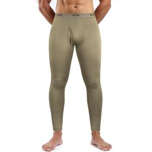 M-Tac Men’s Thermal Compression Pants – Grid Fleece Lined Base Layer Underwear Bottoms for Cold Weather ECWCS Delta Level 2(Tan)
