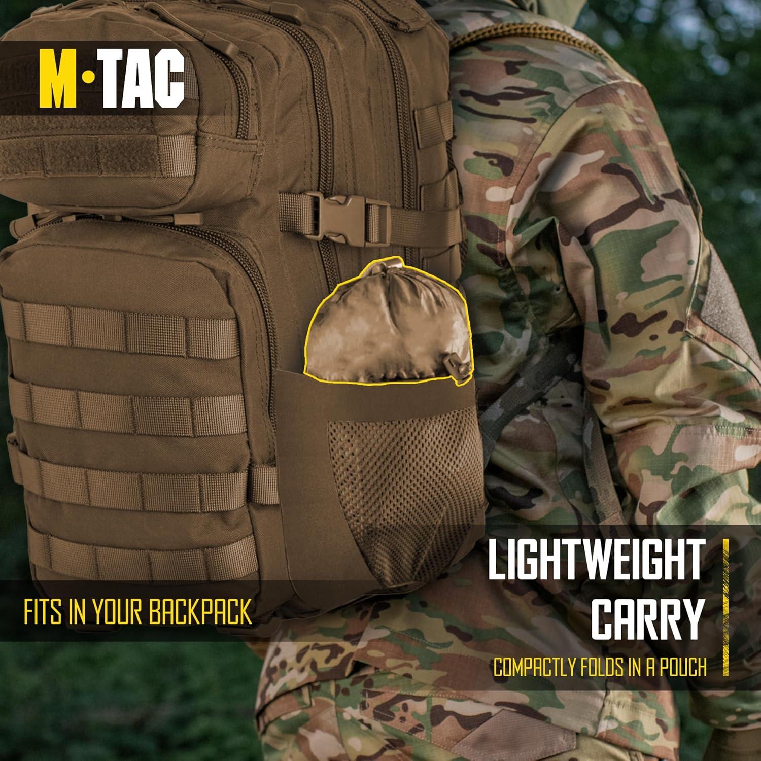 image:imageMTac Tactical Rain Poncho Army Military Poncho Shelter Waterproof Ripstop Camping Hiking Outdoor Hunting Rain PonchosCoyote