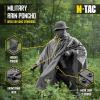 M-Tac Tactical Rain Poncho – Army Military Poncho Shelter – Waterproof Ripstop Camping Hiking Outdoor Hunting Rain Ponchos(Black)