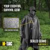 M-Tac Tactical Rain Poncho – Army Military Poncho Shelter – Waterproof Ripstop Camping Hiking Outdoor Hunting Rain Ponchos(Black)
