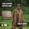 M-Tac Tactical Rain Poncho – Army Military Poncho Shelter – Waterproof Ripstop Camping Hiking Outdoor Hunting Rain Ponchos(Coyote)