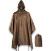 M-Tac Tactical Rain Poncho – Army Military Poncho Shelter – Waterproof Ripstop Camping Hiking Outdoor Hunting Rain Ponchos(Coyote)