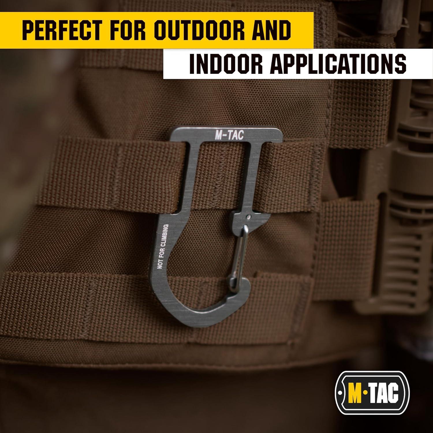 image:imageMTac Carabiner Clip Molle Compatible Snap Hook for Tactical Vest Backpack DRing1 Piece