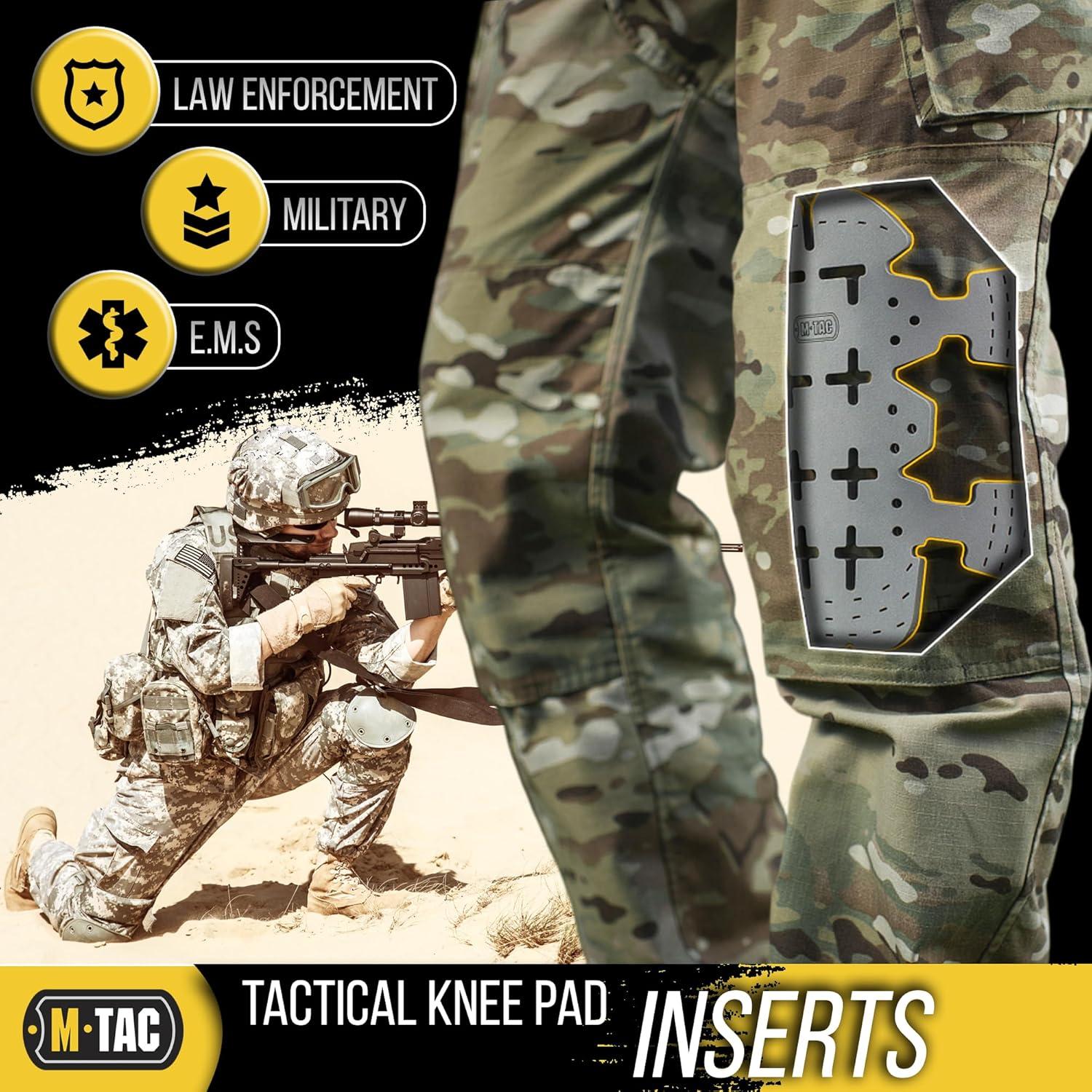 image:imageMTac Knee Pad Inserts for Men and Women 2 PCs A Pair of Knee Pads for Construction and Tactical Pants Memory Foam Knee Pads for Work GrayGrey