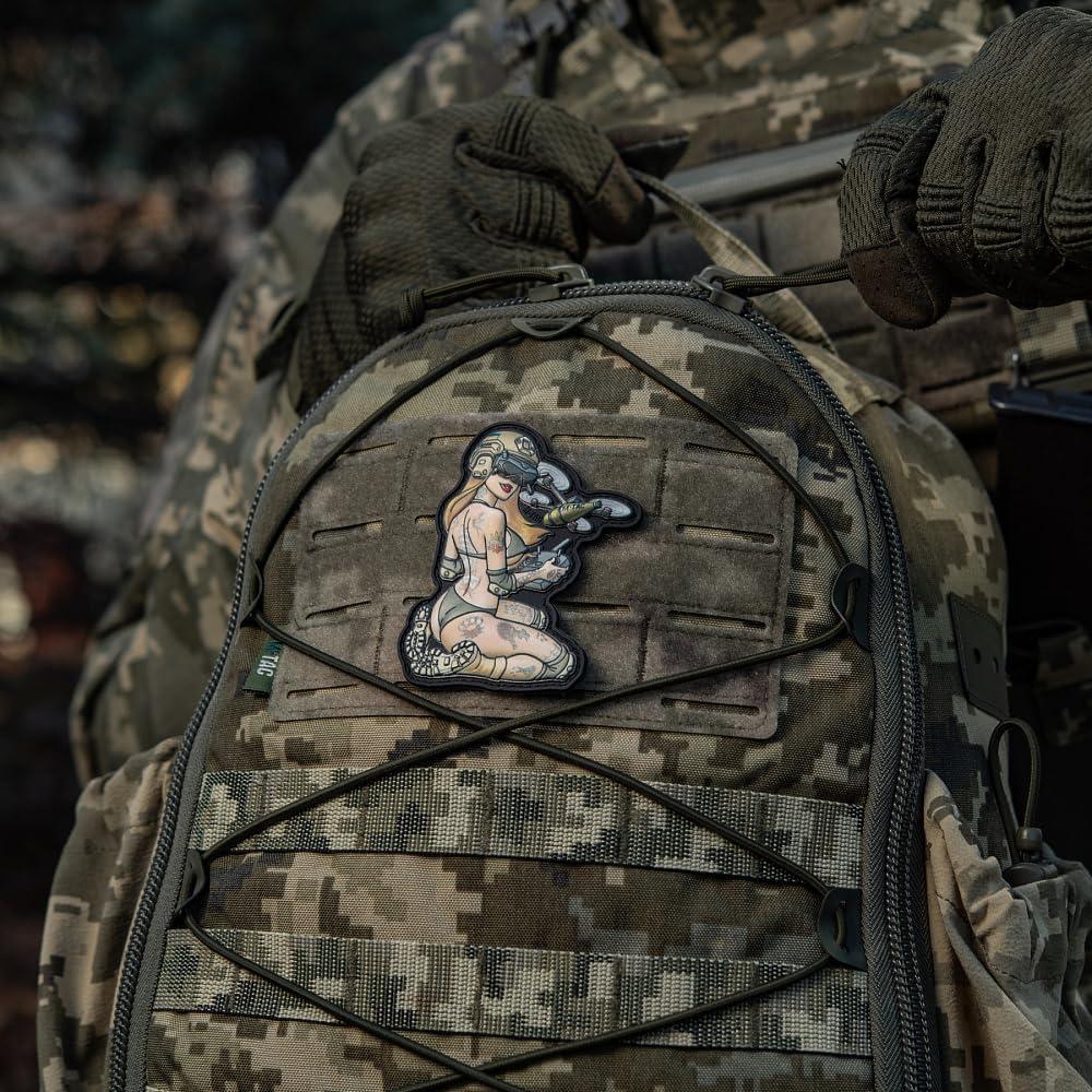 image:imageMTac Morale Patch Tactical Girl PVC Tactical Military Patch with Hook Fastener Backing Patches for Vest Backpacks Hats 5 SKANDINAVIK6 Hooligan Olive V2