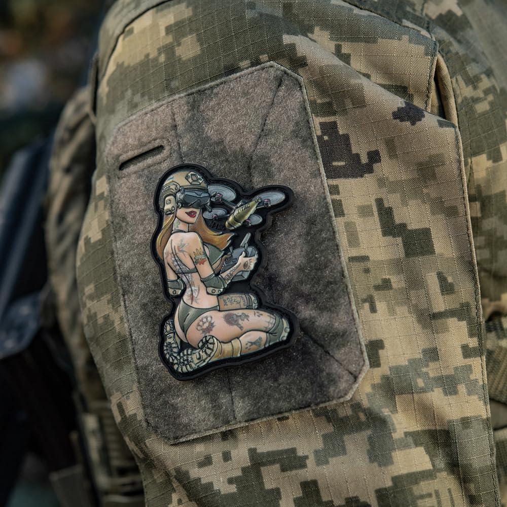 image:imageMTac Morale Patch Tactical Girl PVC Tactical Military Patch with Hook Fastener Backing Patches for Vest Backpacks Hats 5 SKANDINAVIK6 Hooligan Olive V2