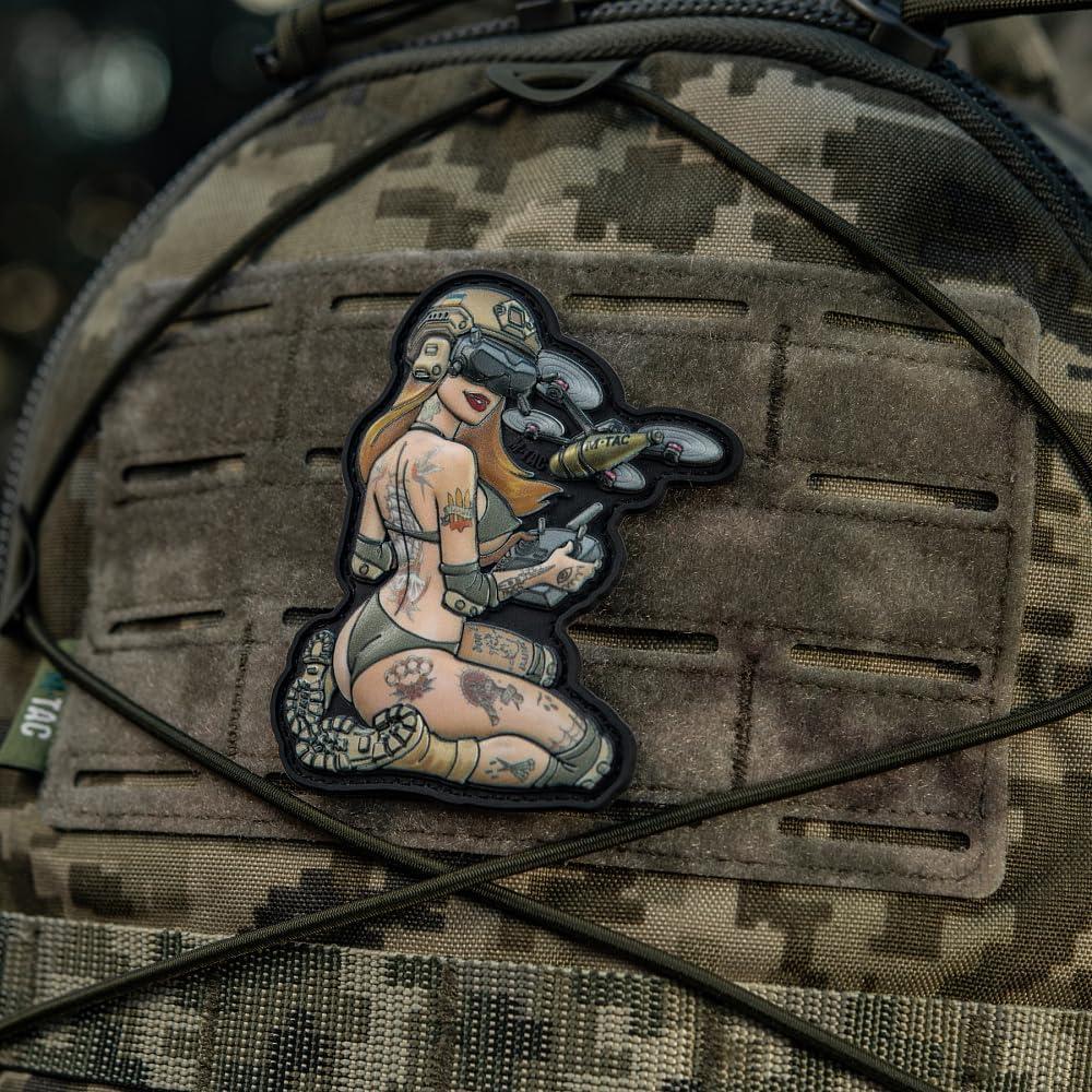 image:imageMTac Morale Patch Tactical Girl PVC Tactical Military Patch with Hook Fastener Backing Patches for Vest Backpacks Hats 5 SKANDINAVIK6 Hooligan Olive V2