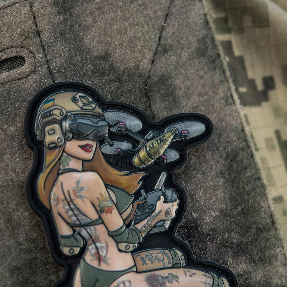 image:imageMTac Morale Patch Tactical Girl PVC Tactical Military Patch with Hook Fastener Backing Patches for Vest Backpacks Hats 5 SKANDINAVIK6 Hooligan Olive V2